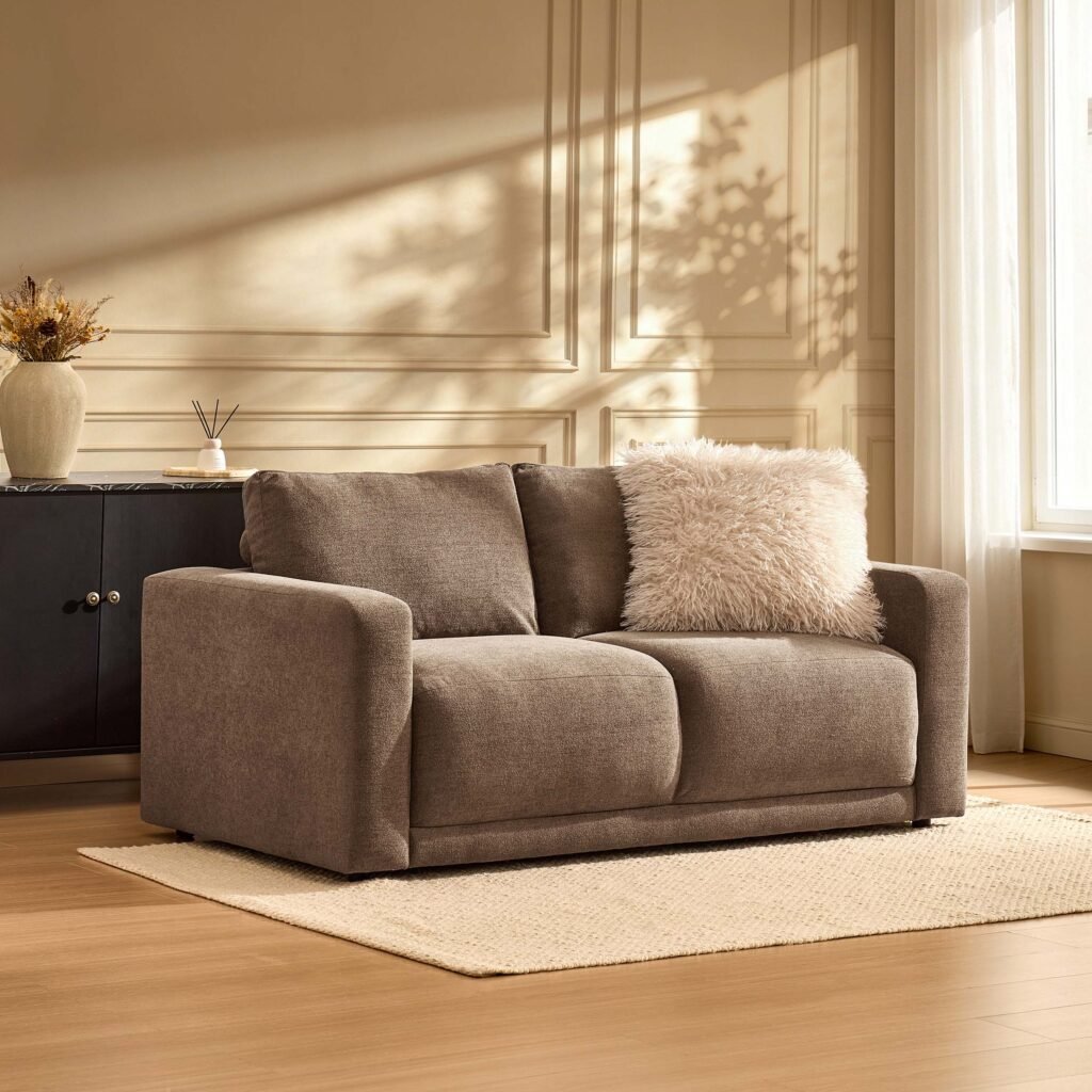 Chicago 2 Seater Sofa - Chenille Mushroom