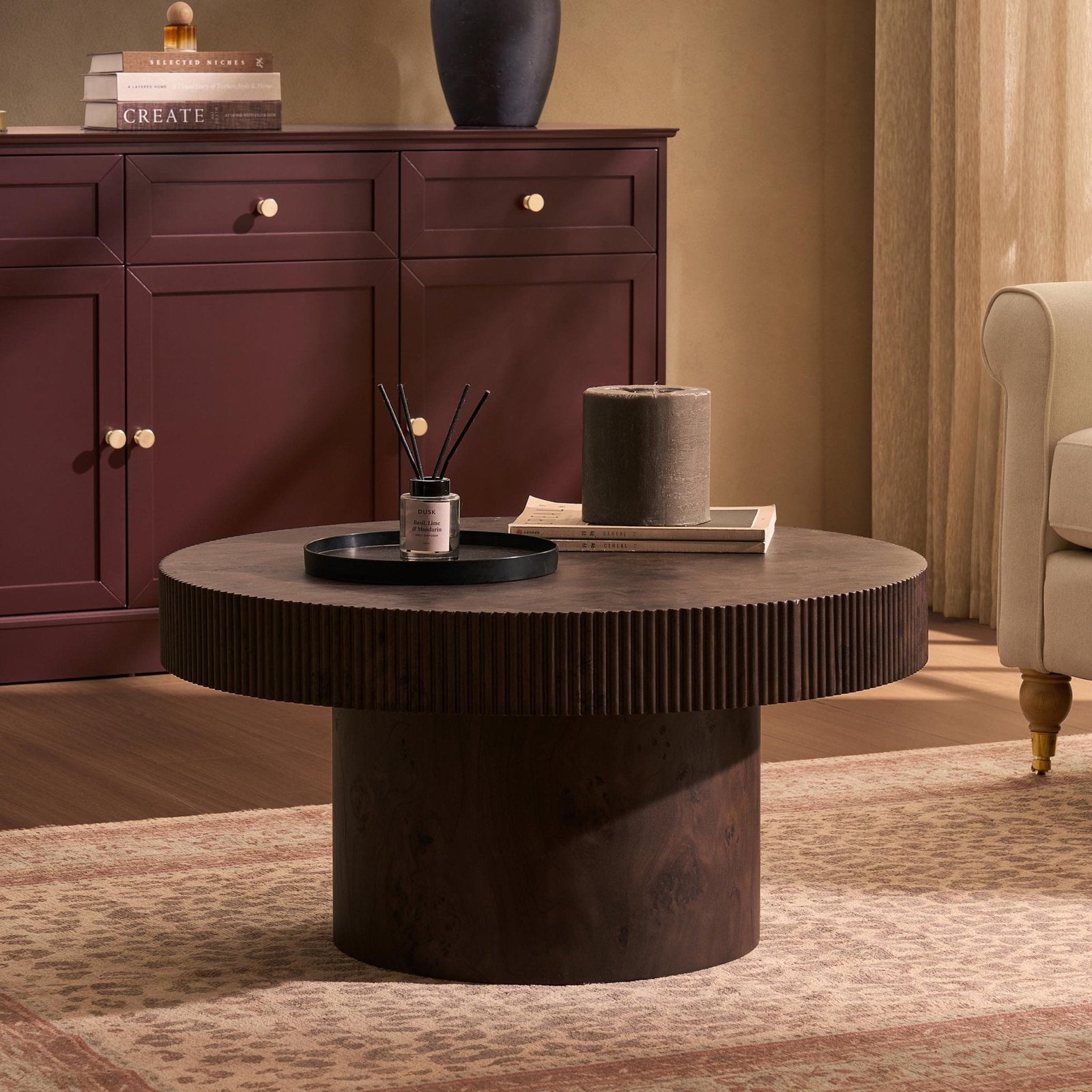 Aleyna Coffee Table - Dark Burl - Green Lane