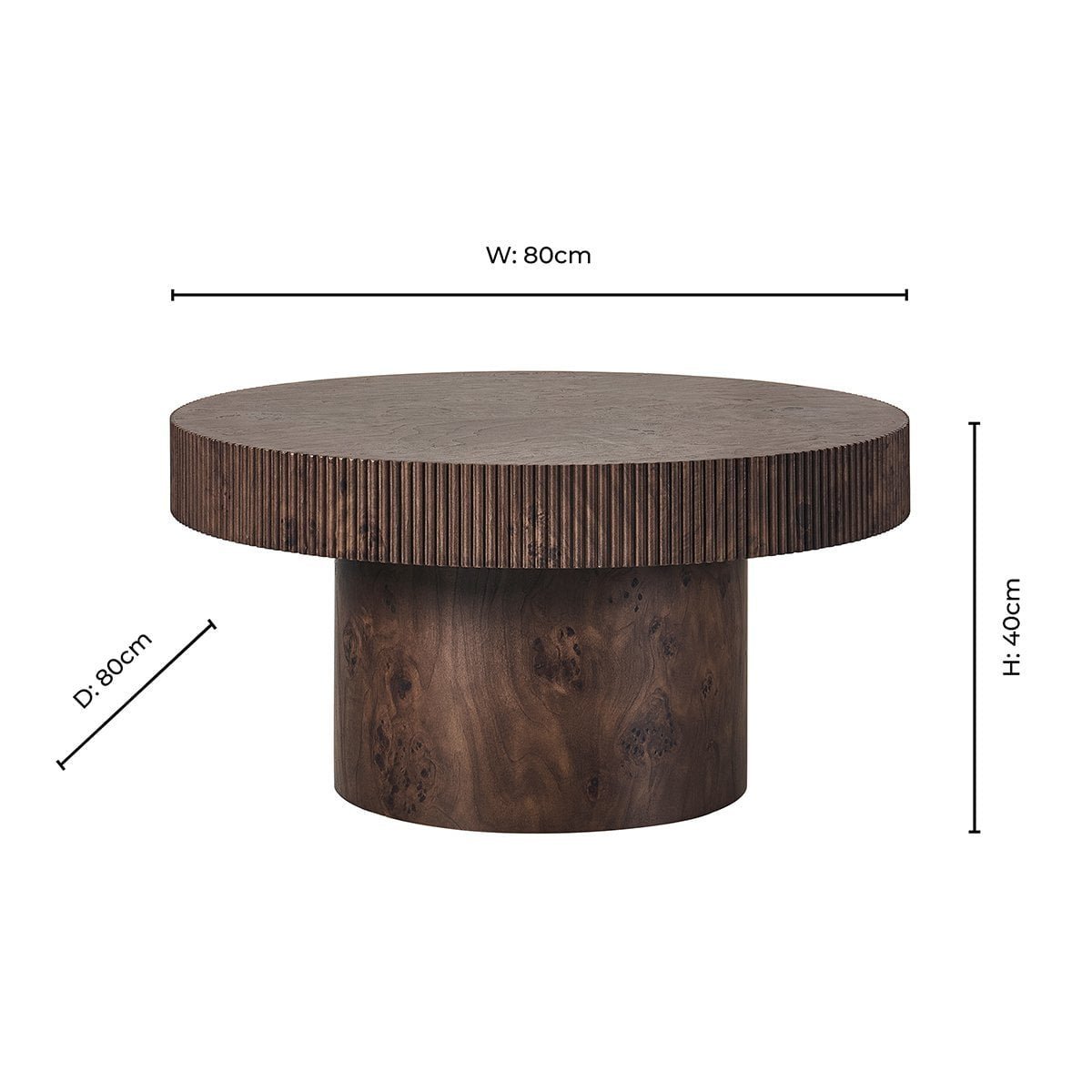 Aleyna Coffee Table - Dark Burl - Green Lane