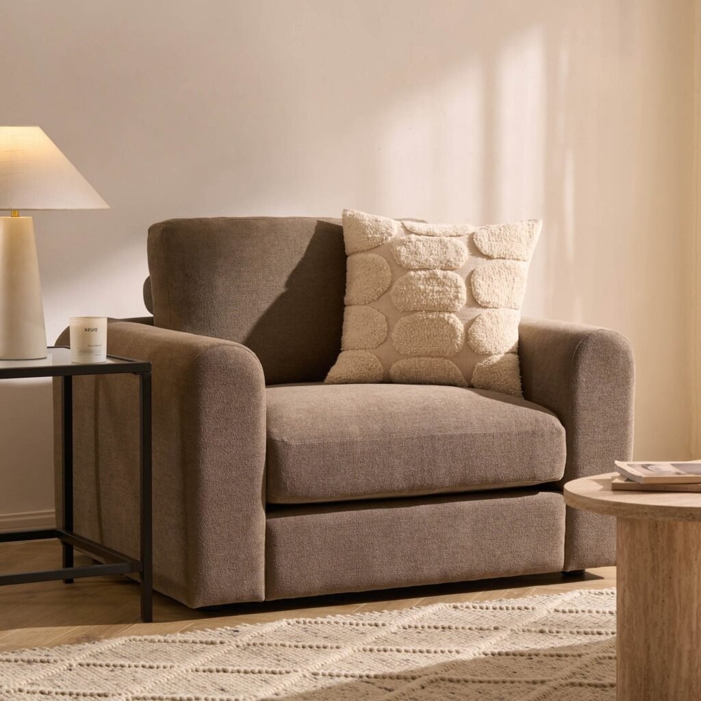 Antalya Loveseat - Chenille Mushroom