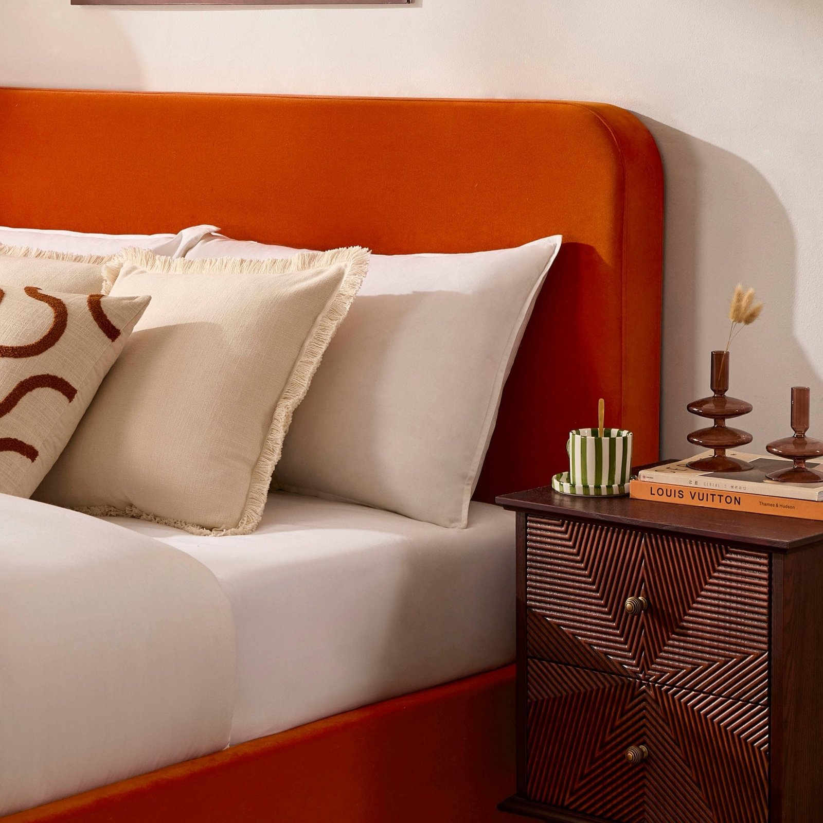 Ascot Ottoman Storage Bed - Bright Orange - Green Lane