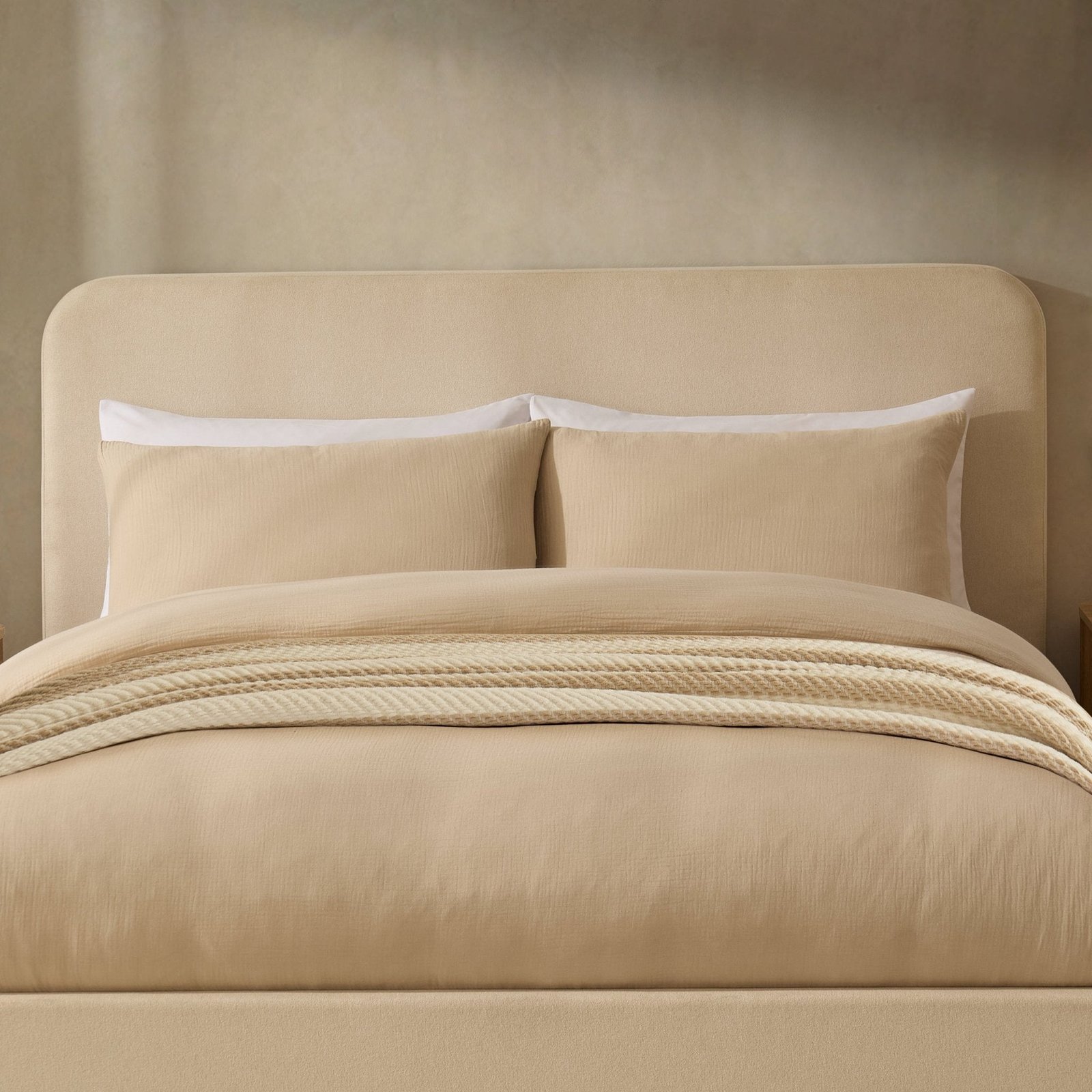 Ascot Ottoman Storage Bed - Cream Linen - Green Lane
