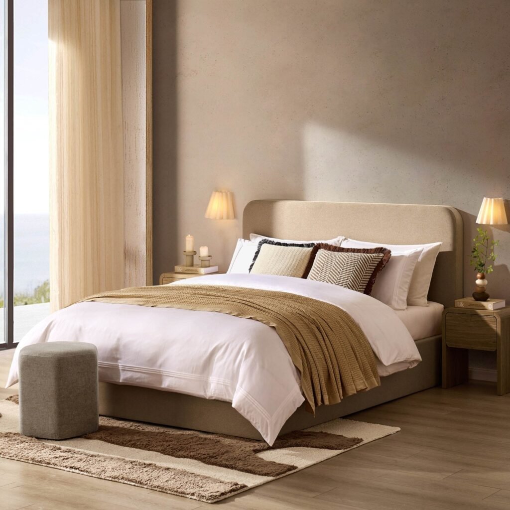 Ascot Ottoman Storage Bed - Oatmeal - Green Lane