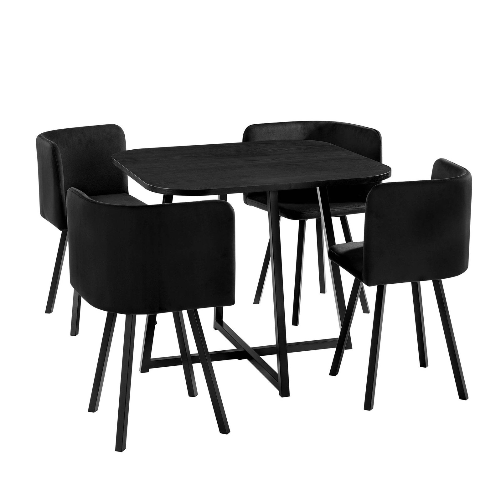 Ava Dining Chair Set - Black - Green Lane
