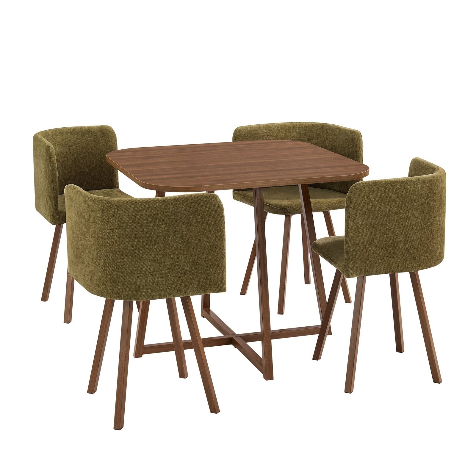 Ava Dining Chair Set - Chenille Olive - Green Lane