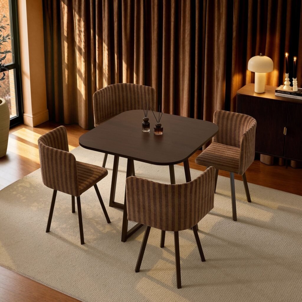 Ava Dining Chair Set - Toffee Stripe - Green Lane