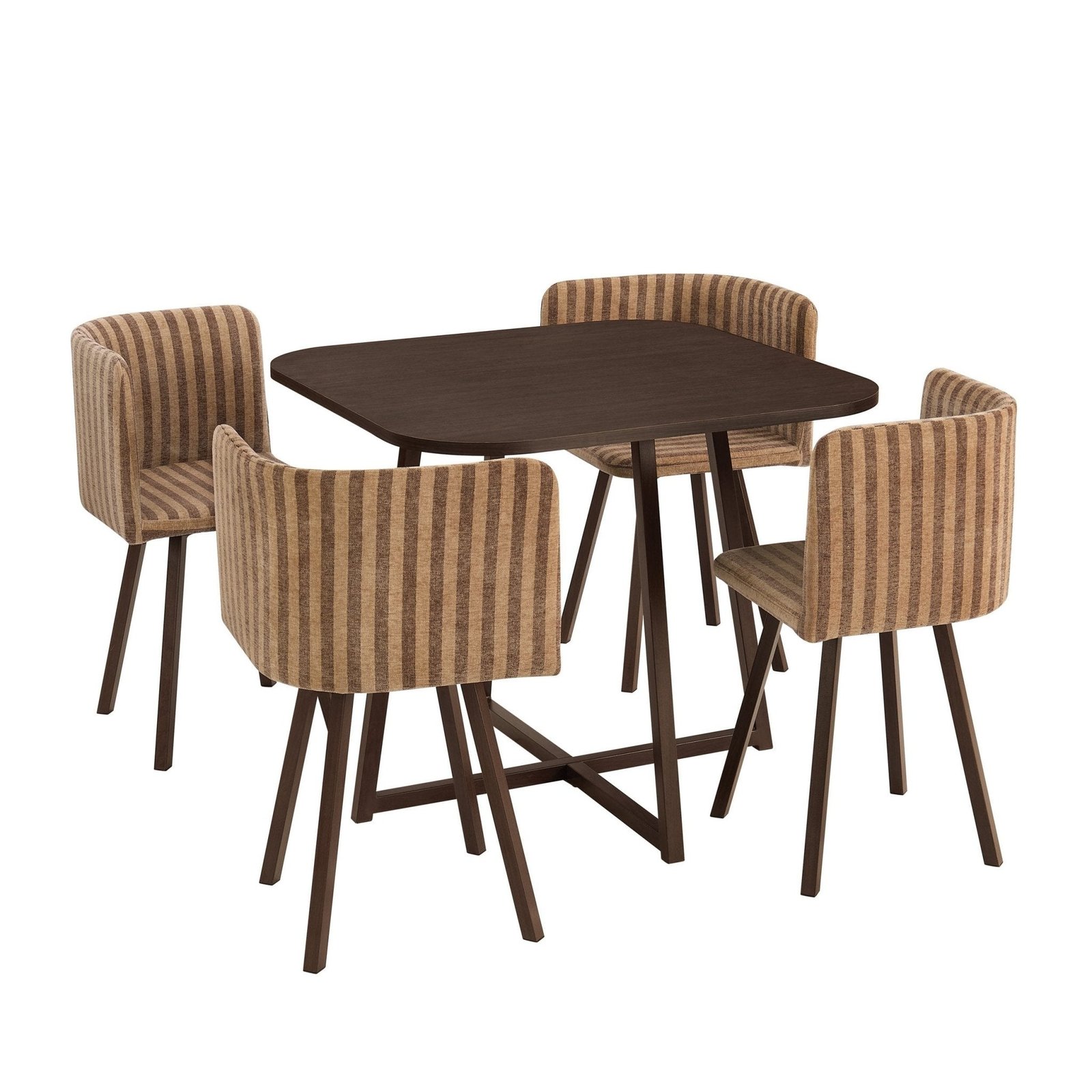Ava Dining Chair Set - Toffee Stripe - Green Lane