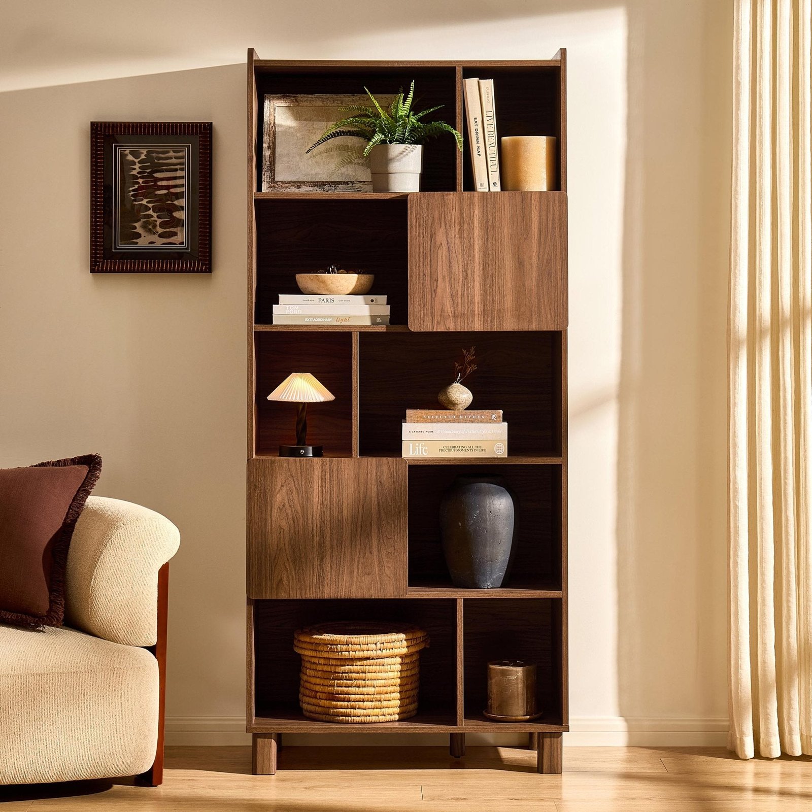 Avalon Shelving Unit - Medium Wood - Green Lane