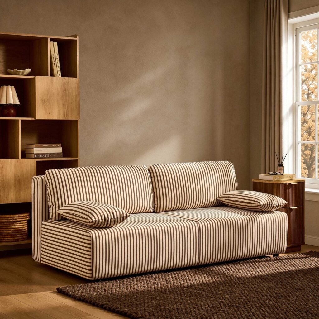 Avani Sofa Bed - Chocolate Stripe - Green Lane