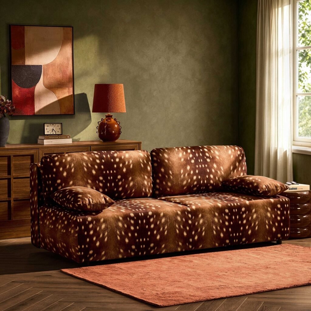 Avani Sofa Bed - Deer Print - Green Lane