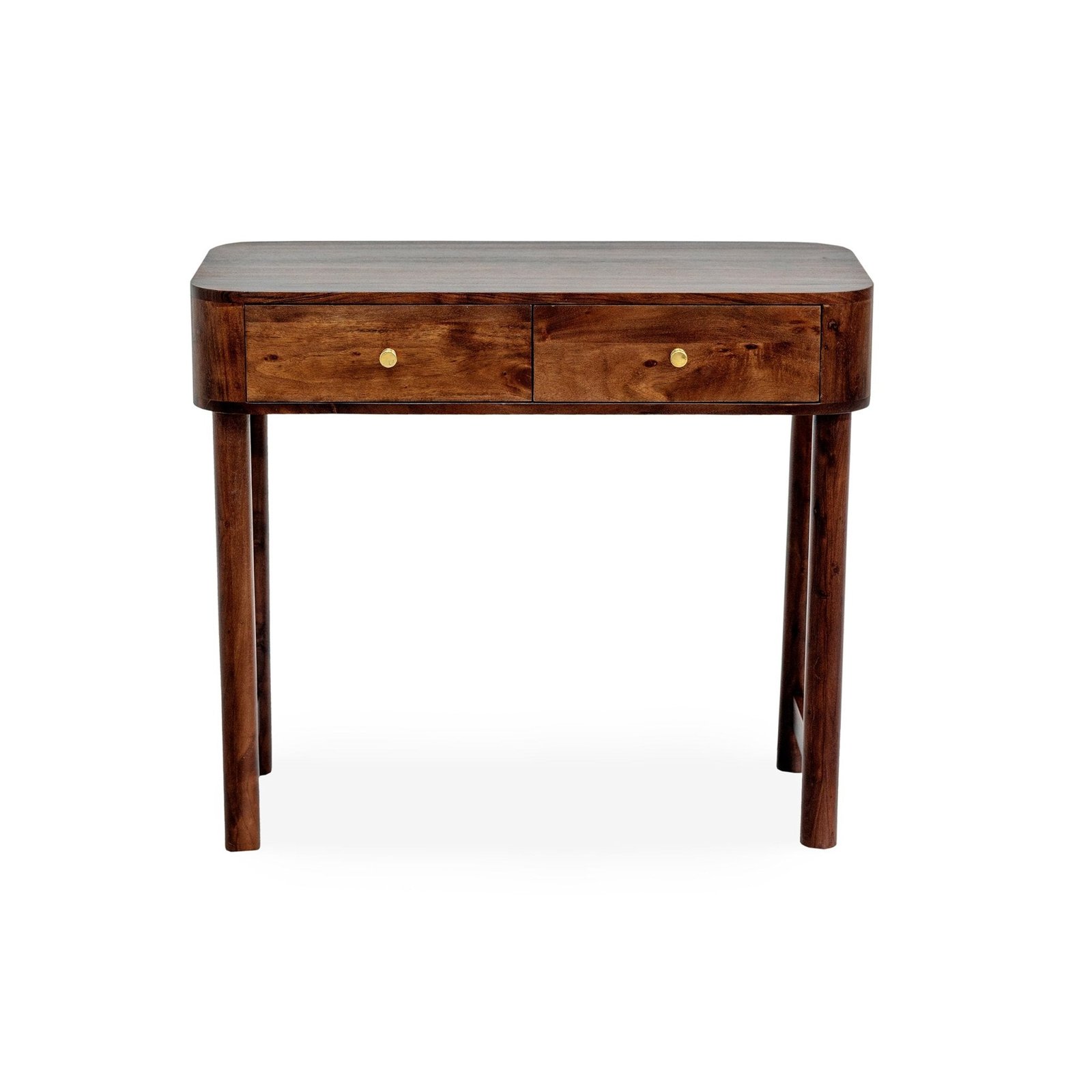 Avery Acacia Wood Dressing Table Console - Walnut - Green Lane