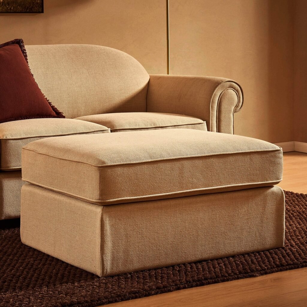 Beverley Pouffe - Beige - Green Lane