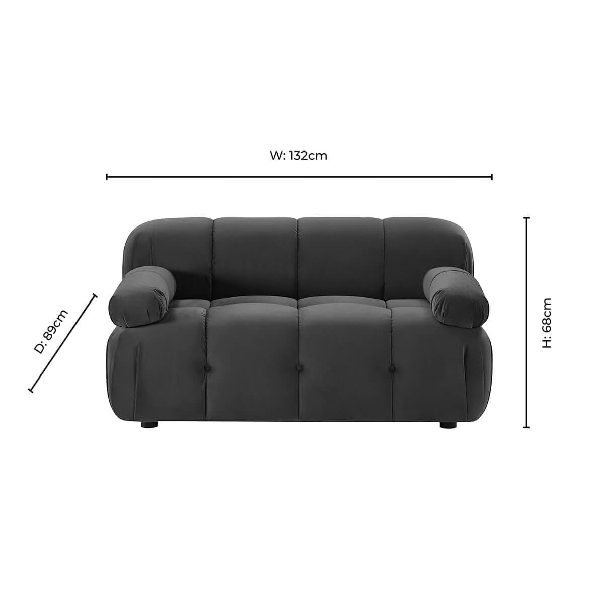 Bondi Compact 2 Seater Sofa - Cappuccino - Green Lane