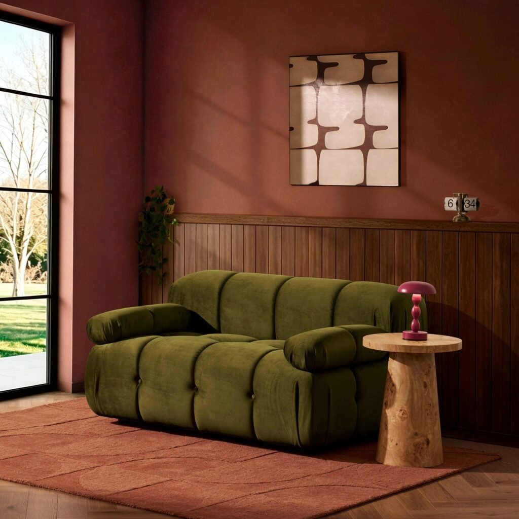 Bondi Compact 2 Seater Sofa - Rich Green - Green Lane