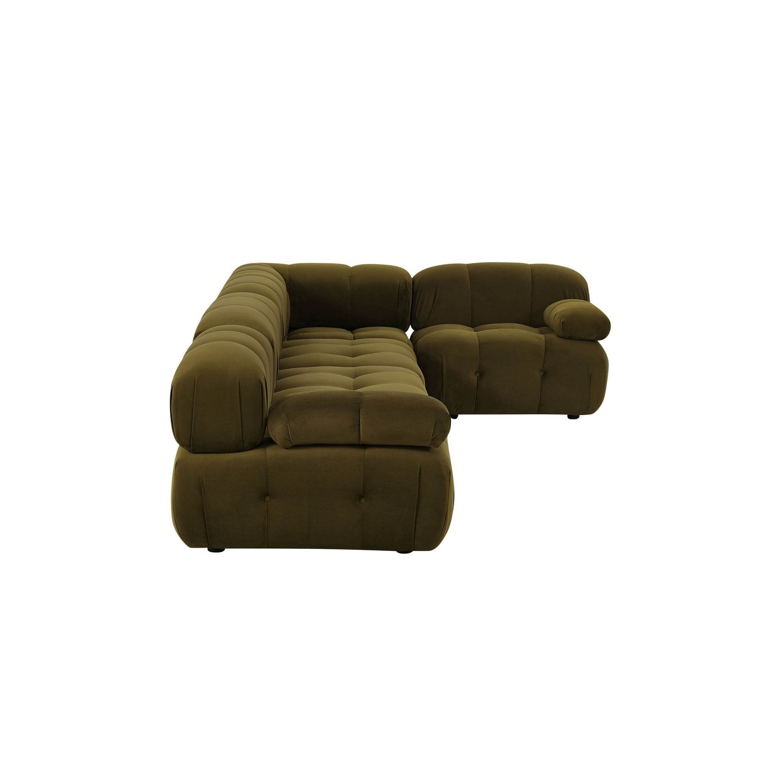 Bondi Large Right Hand L Shape Sofa - Rich Green - Green Lane