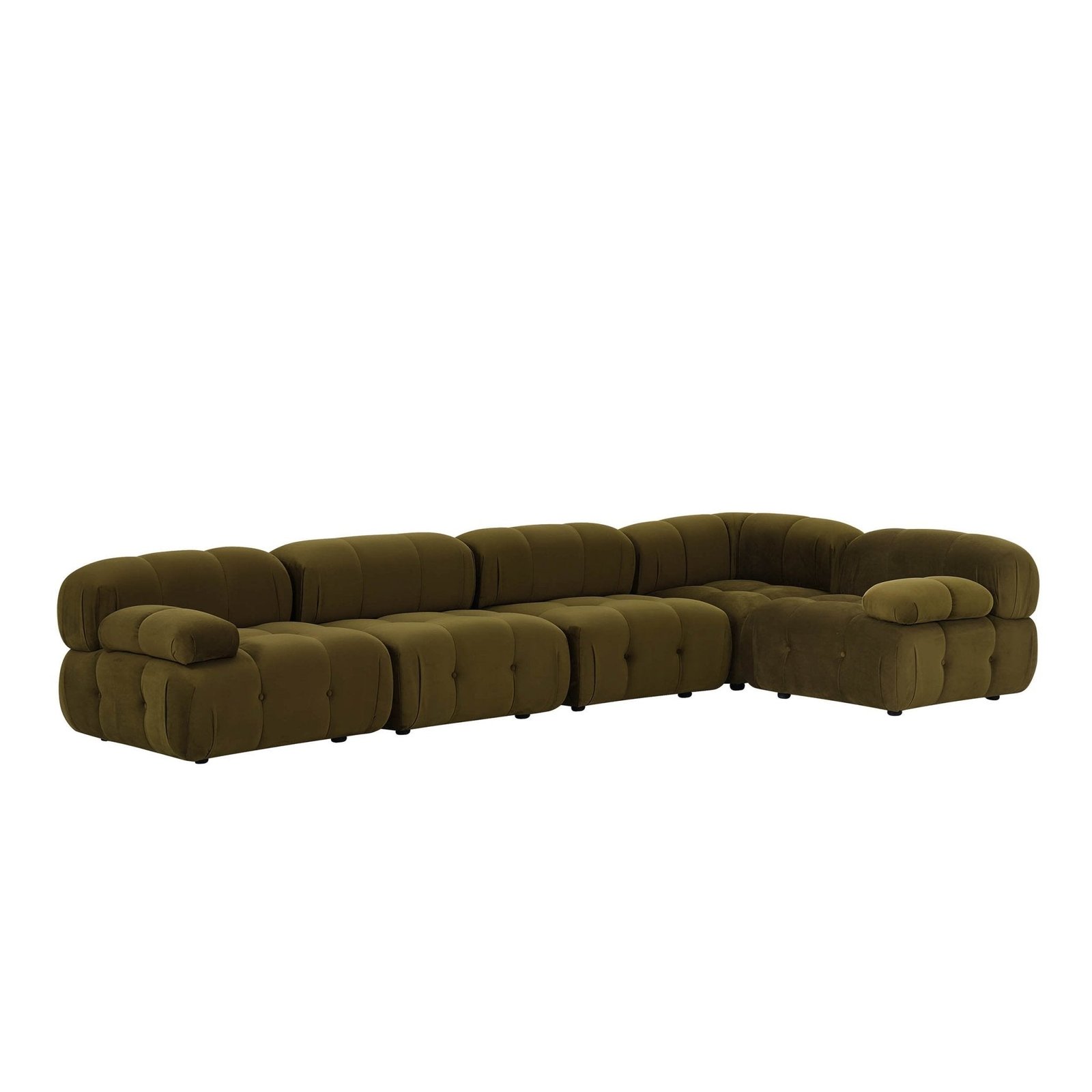 Bondi Large Right Hand L Shape Sofa - Rich Green - Green Lane