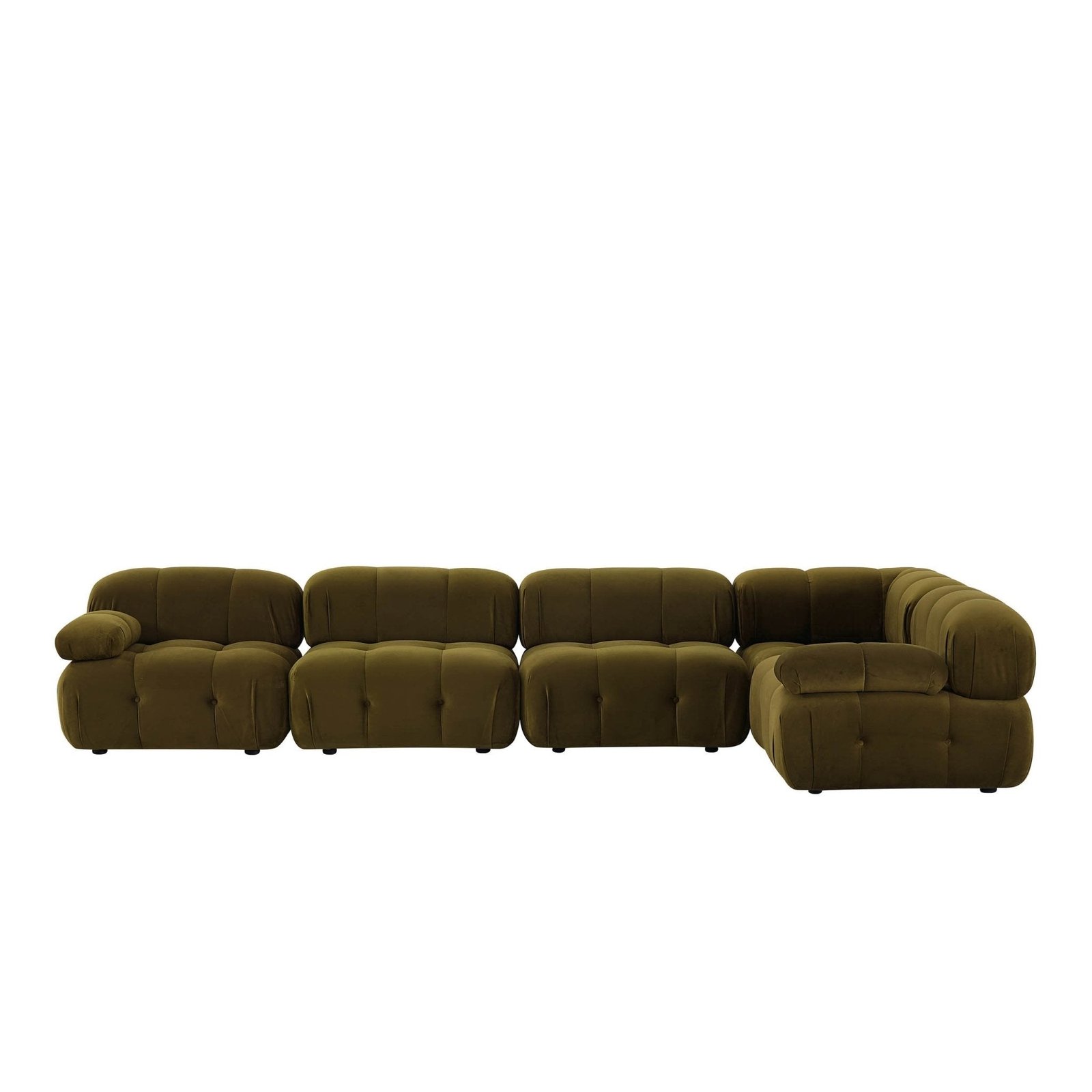Bondi Large Right Hand L Shape Sofa - Rich Green - Green Lane