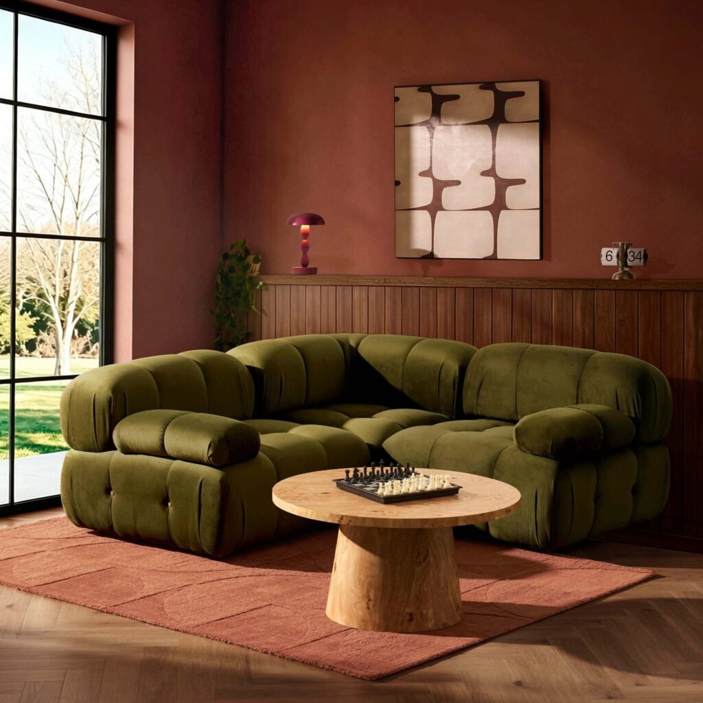 Bondi Small Corner Sofa - Rich Green - Green Lane