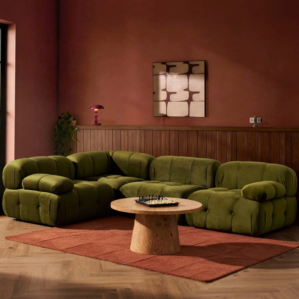 Bondi Small Left Hand L Shape Sofa - Rich Green - Green Lane
