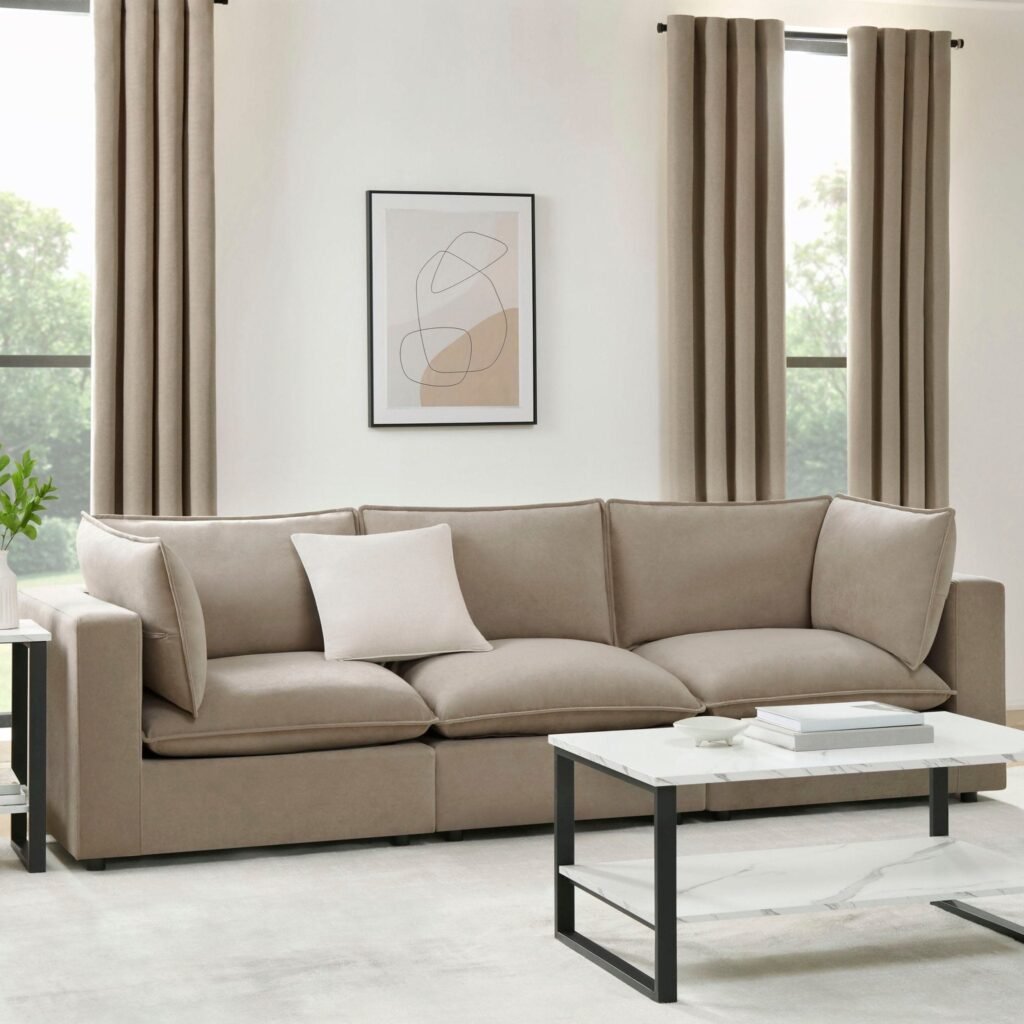 Boston 3 Seater Sofa - Stone