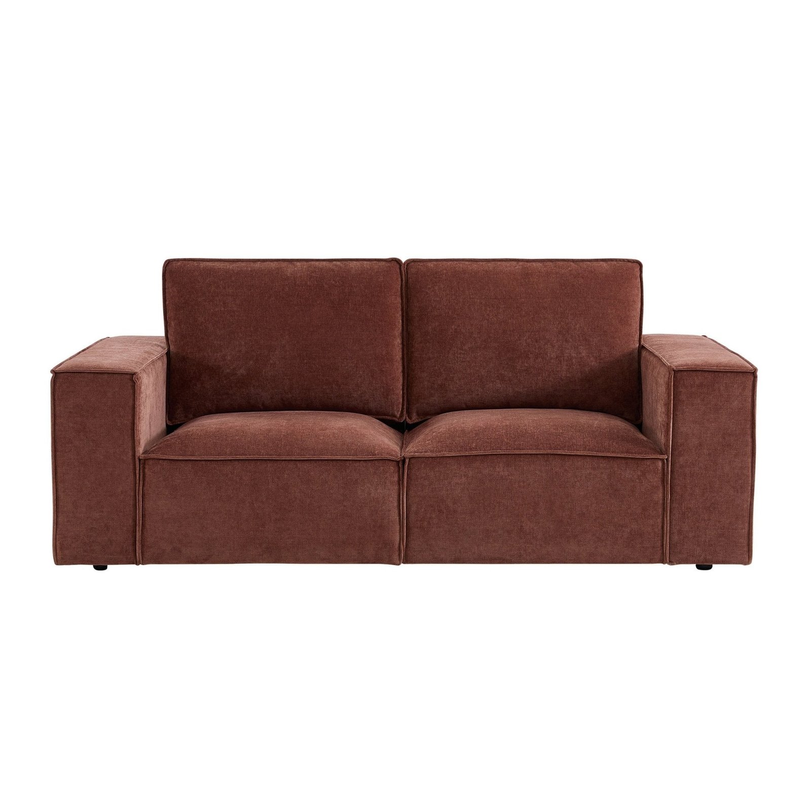 Brooklyn 2 Seater Sofa - Chenille Dark Rust - Green Lane