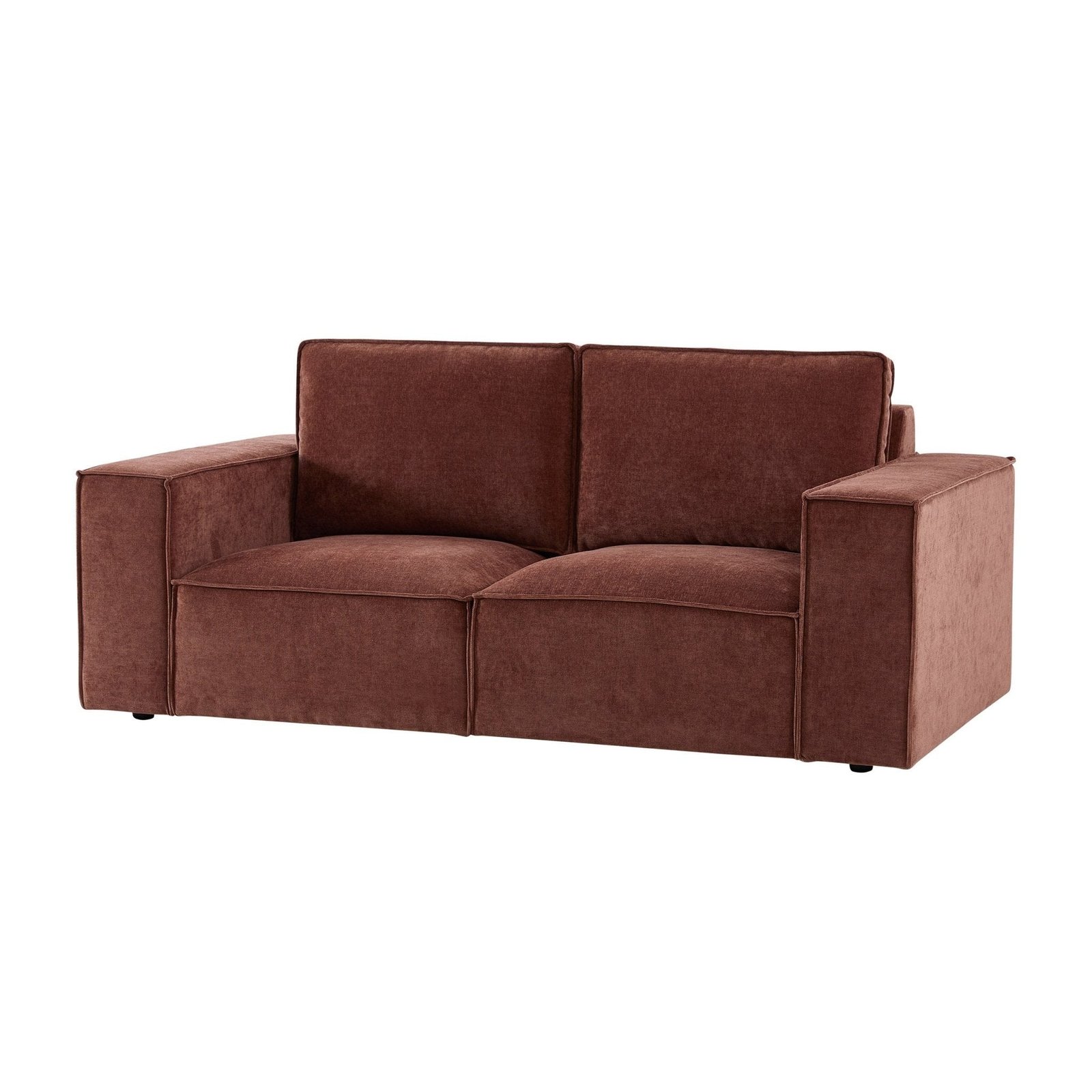 Brooklyn 2 Seater Sofa - Chenille Dark Rust - Green Lane