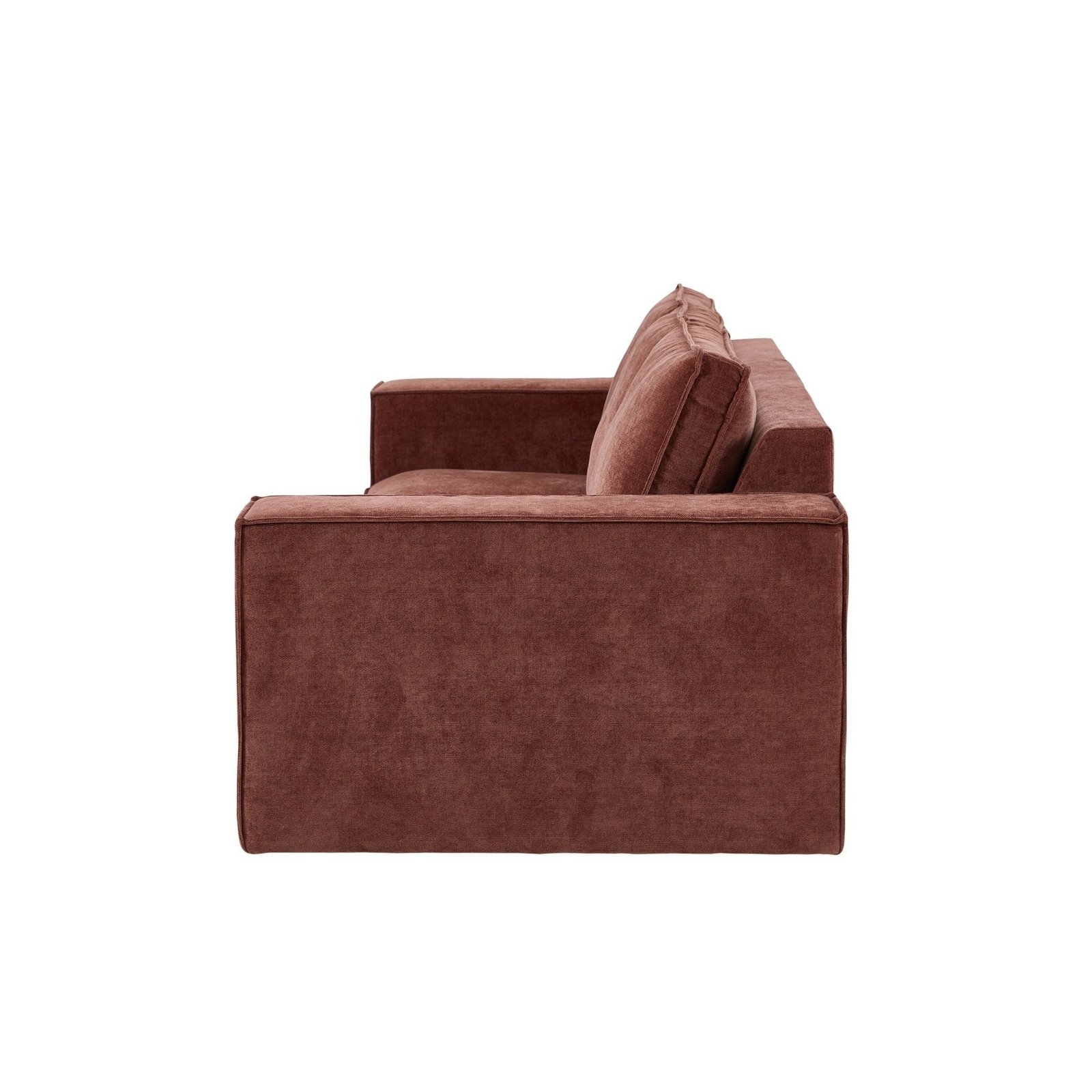 Brooklyn 3 Seater Sofa - Chenille Dark Rust - Green Lane