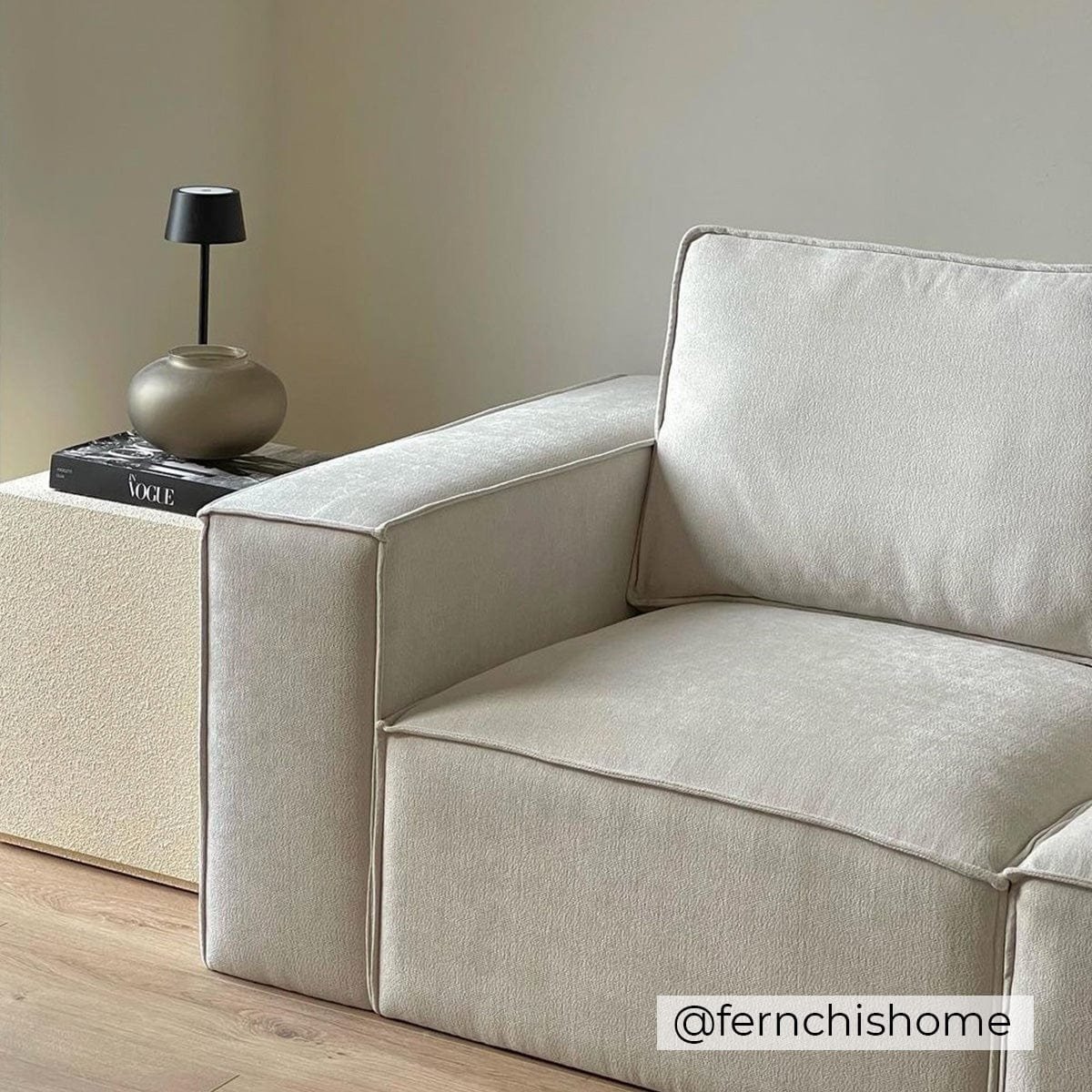 Brooklyn Large Right Hand L-Shape Sofa - Ivory