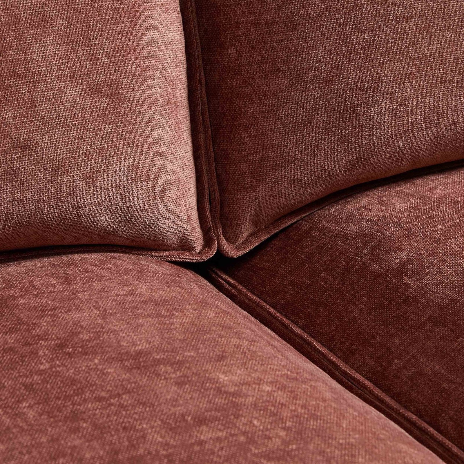 Brooklyn Large Left Hand L-Shape Sofa - Chenille Dark Rust - Green Lane