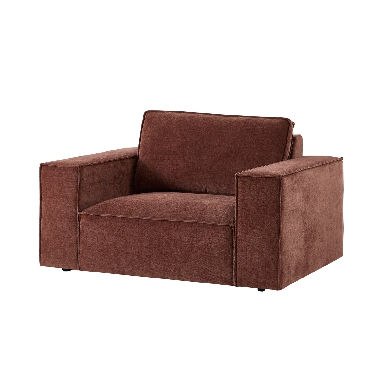 Brooklyn Loveseat - Chenille Dark Rust - Green Lane