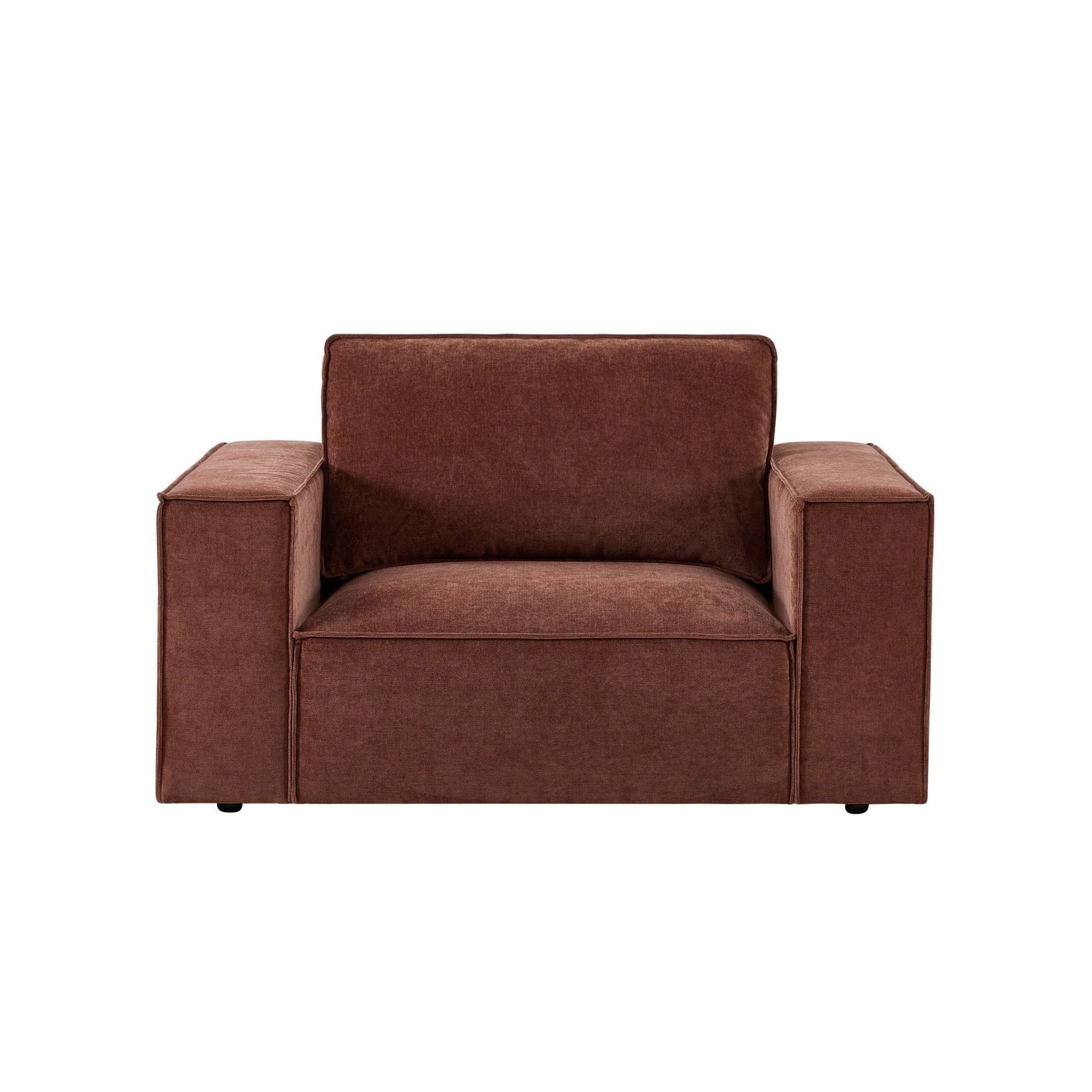 Brooklyn Loveseat - Chenille Dark Rust - Green Lane
