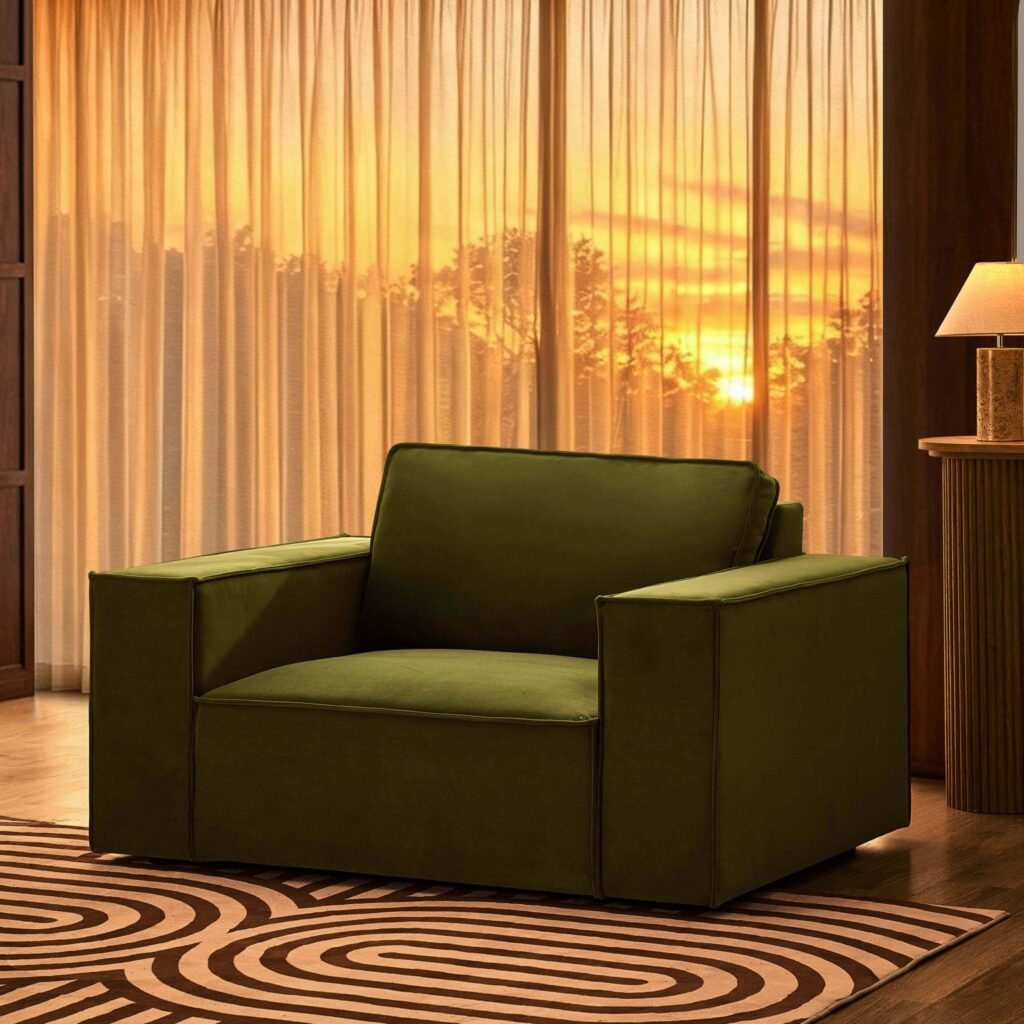 Brooklyn Loveseat - Muted Moss - Green Lane