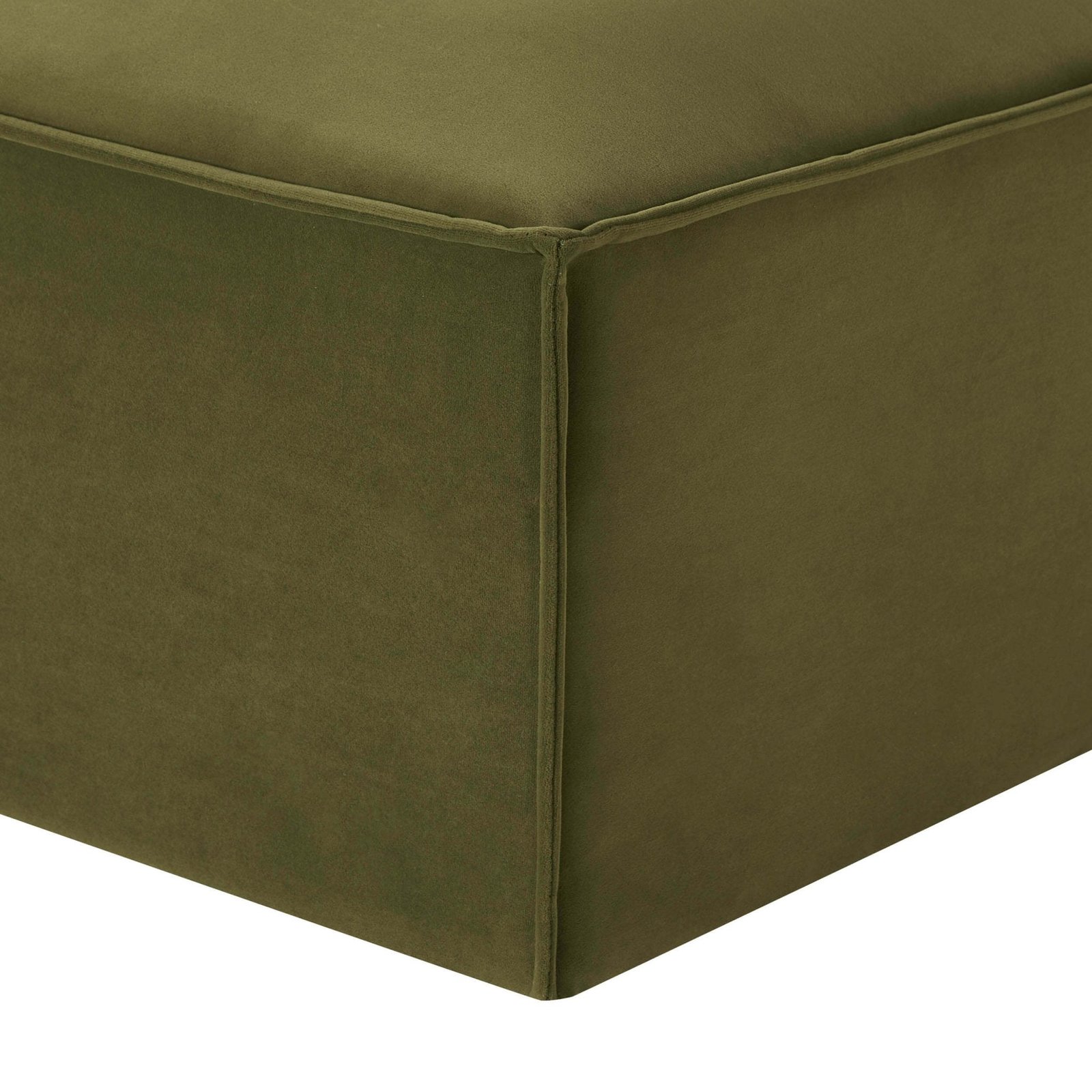 Brooklyn Pouffe - Muted Moss - Green Lane