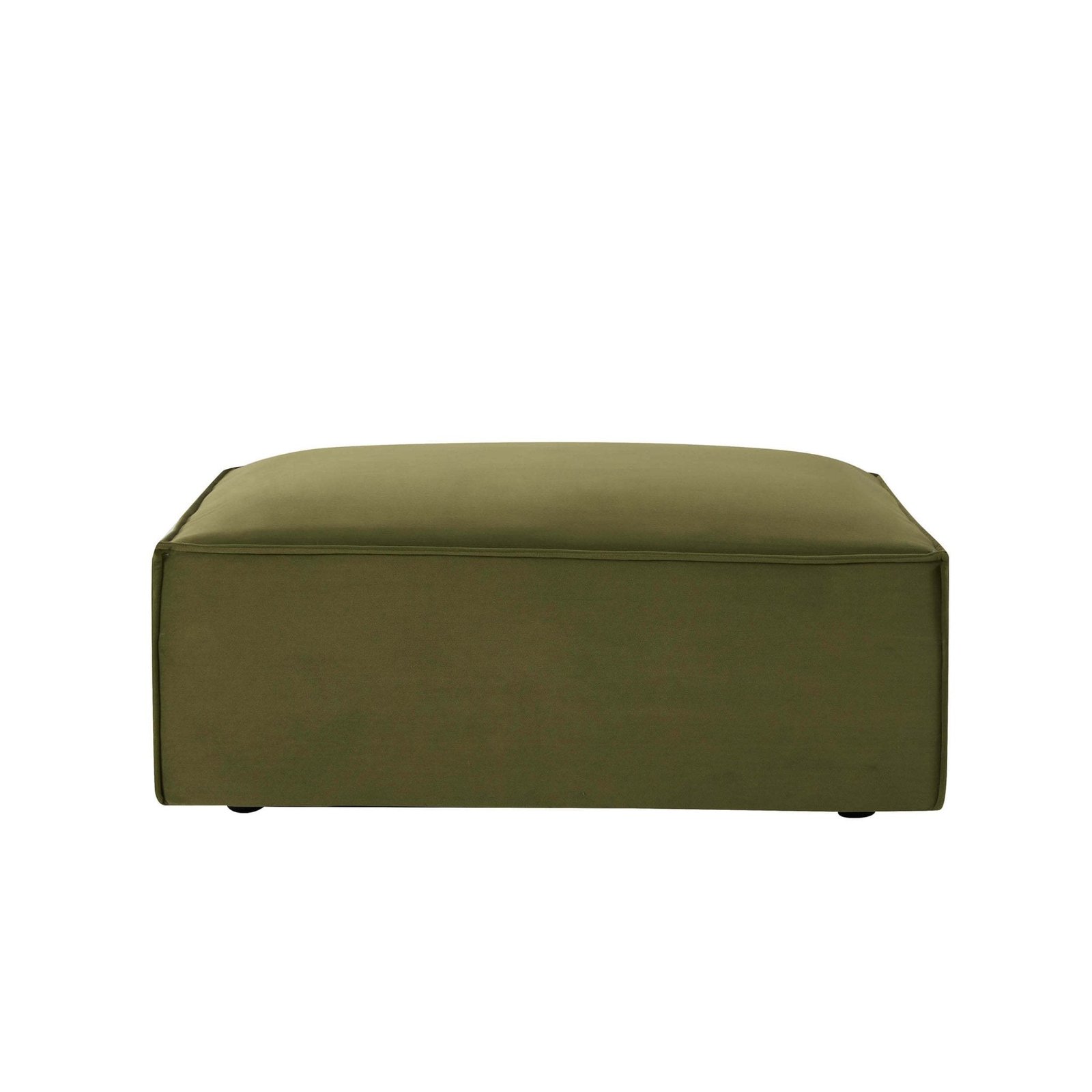 Brooklyn Pouffe - Muted Moss - Green Lane
