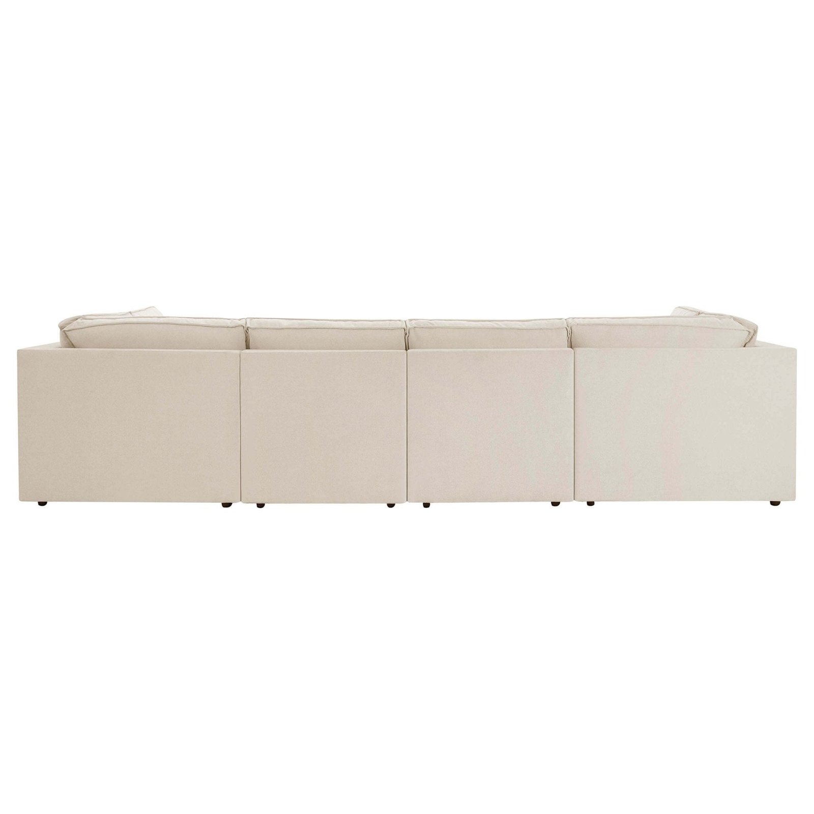 Brooklyn Slim Arm U-Shape Sofa - Chenille Ivory