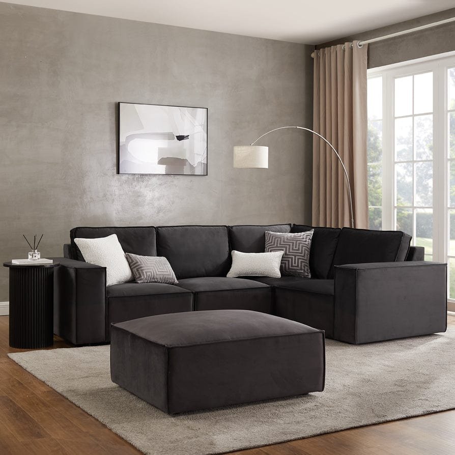 Brooklyn Small Right Hand L-Shape Sofa — Ink