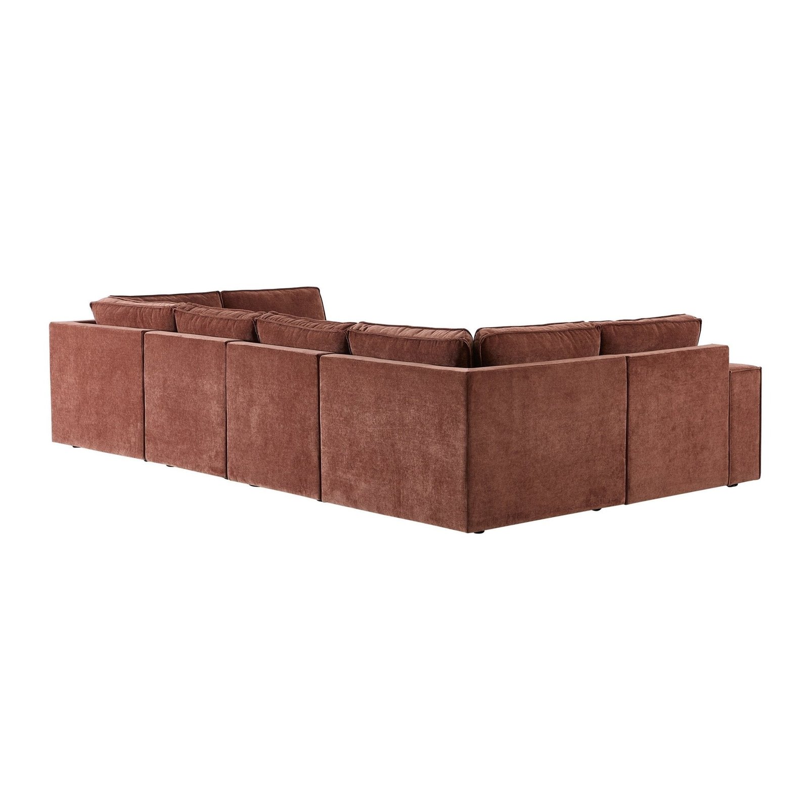 Brooklyn U-Shape Sofa - Chenille Dark Rust - Green Lane