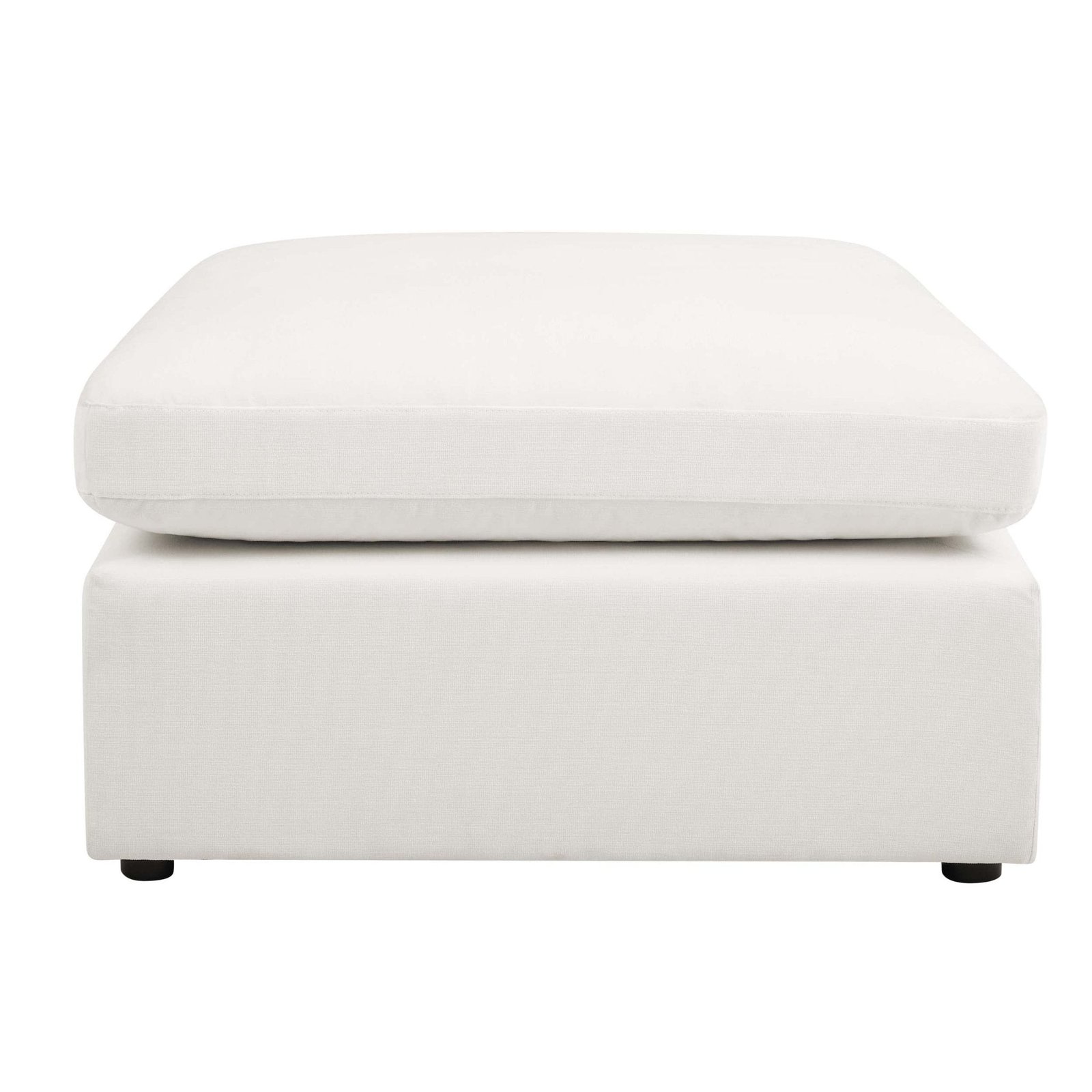 Cairo Feather Pouffe - Vanilla