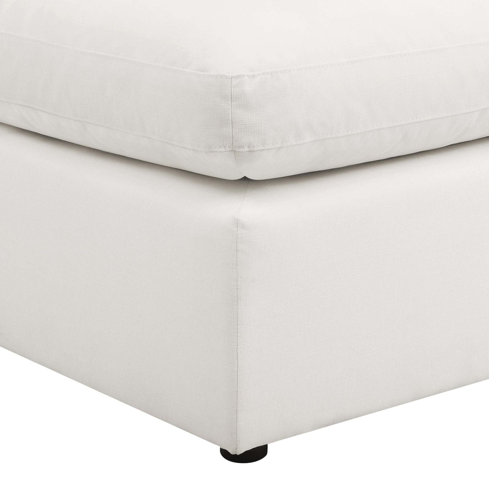 Cairo Feather Pouffe - Vanilla