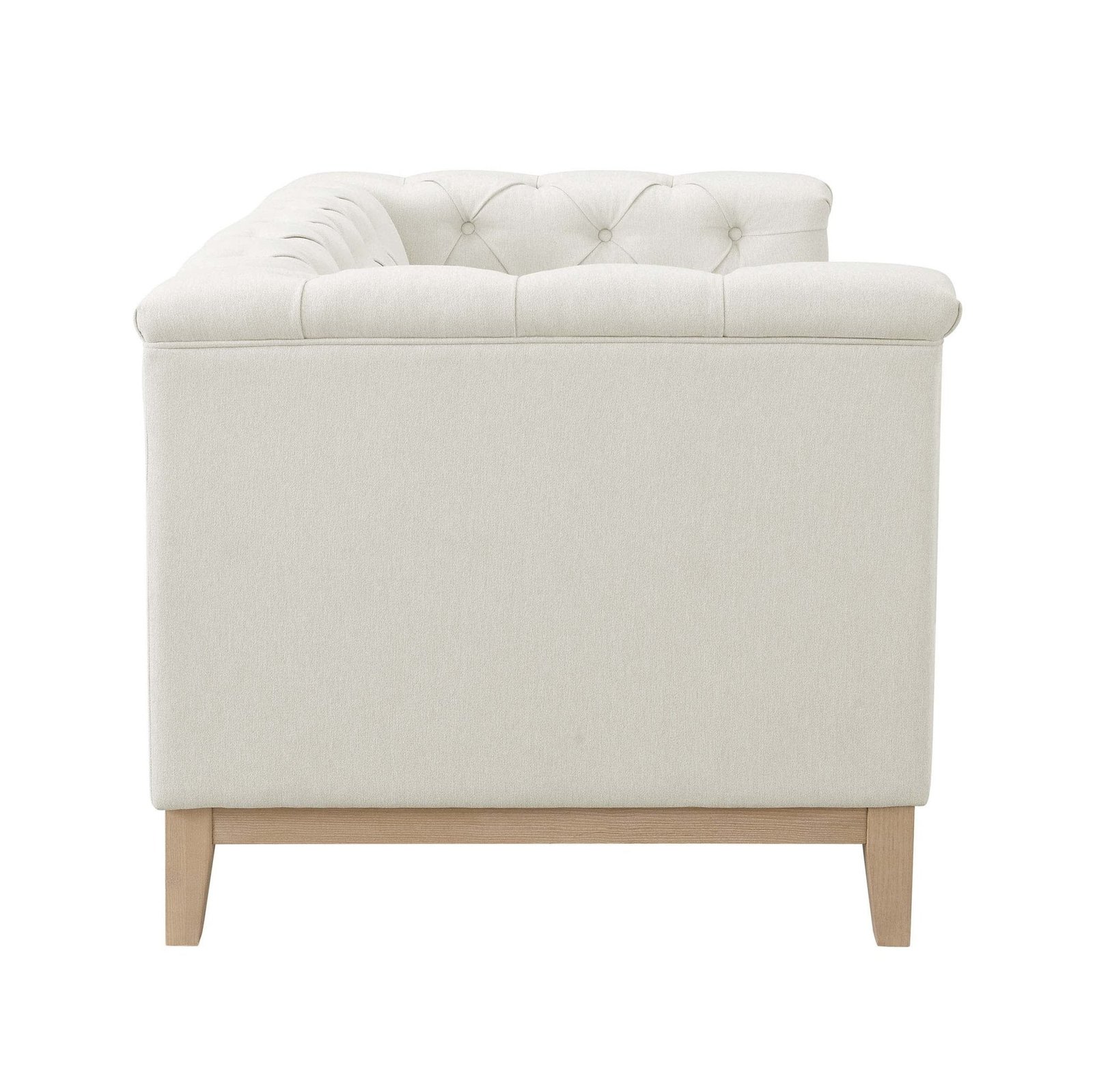Chesterfield 2 Seater Sofa - Cream Linen