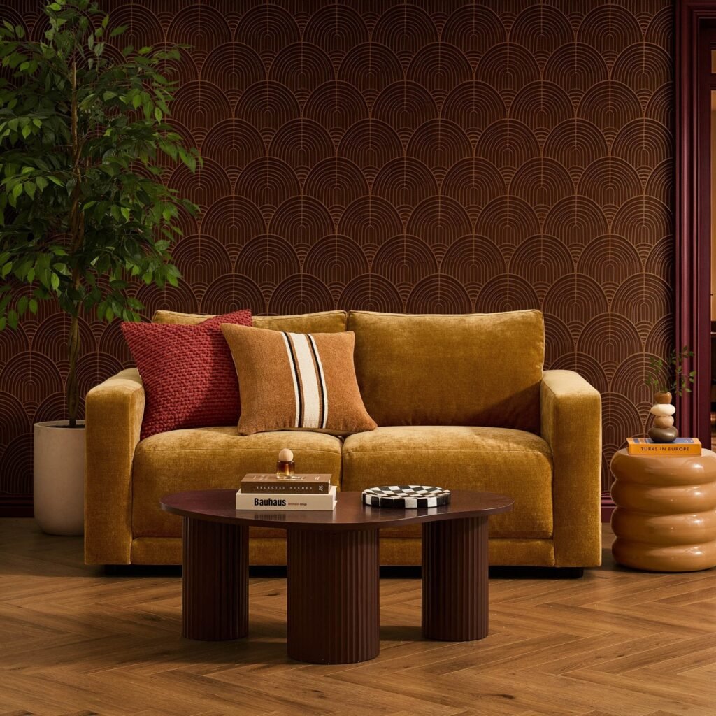 Chicago 2 Seater Sofa - Golden Haze - Green Lane