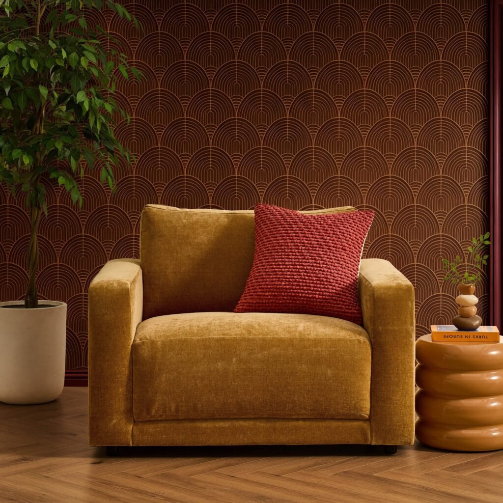 Chicago Loveseat - Golden Haze - Green Lane