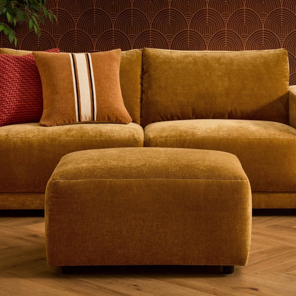 Chicago Pouffe - Golden Haze - Green Lane