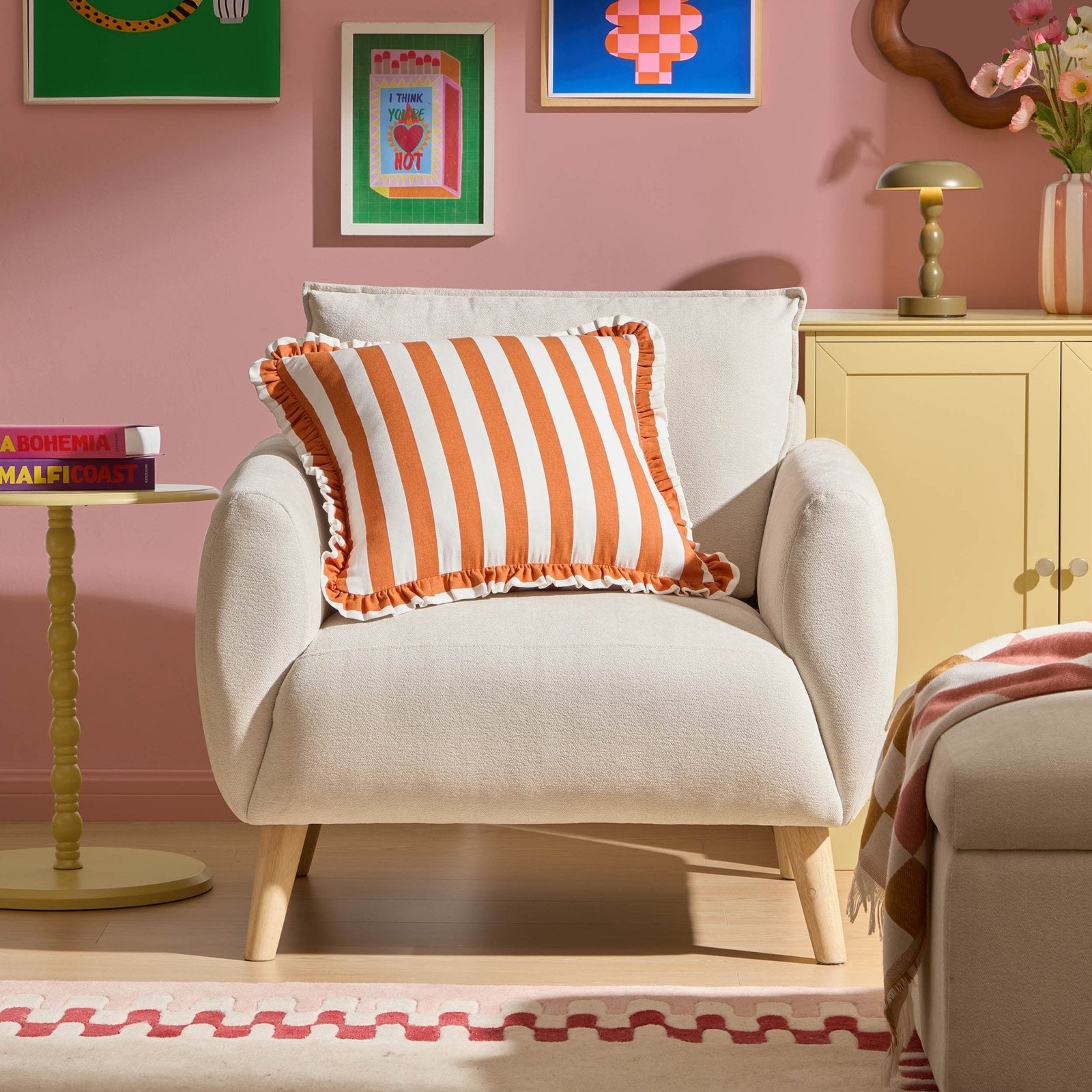 Clapham Armchair - Chenille Ivory