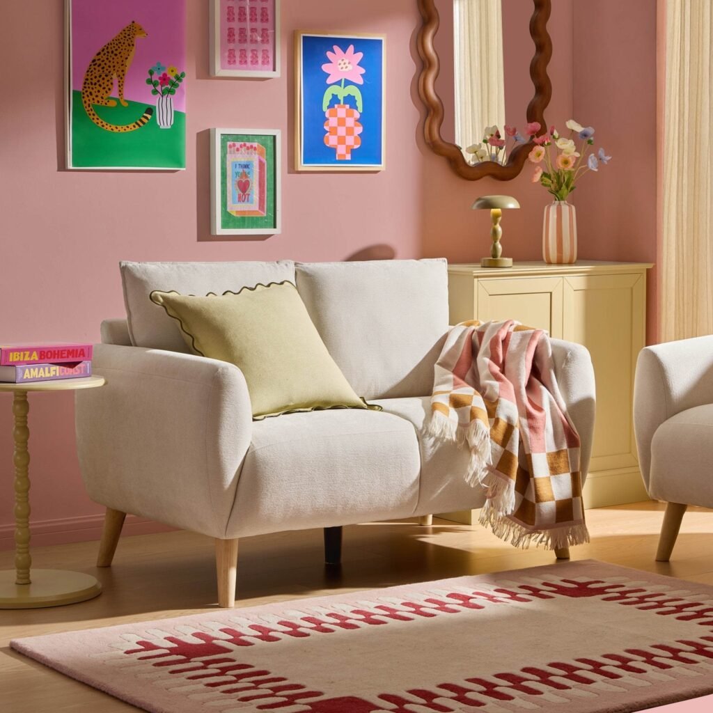 Clapham Small 2 Seater Sofa - Chenille Ivory
