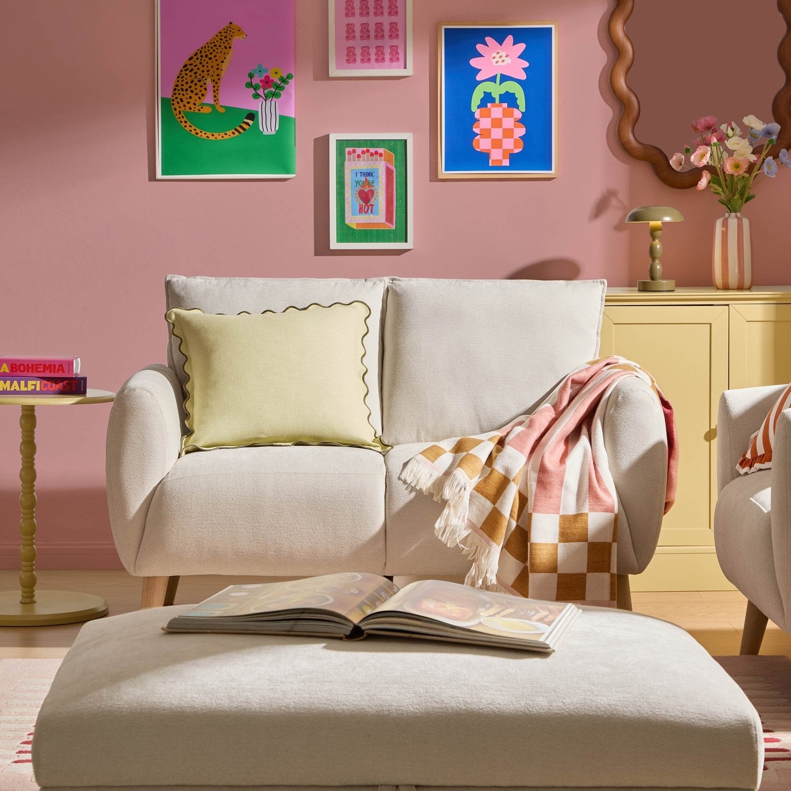 Clapham Small 2 Seater Sofa - Chenille Ivory
