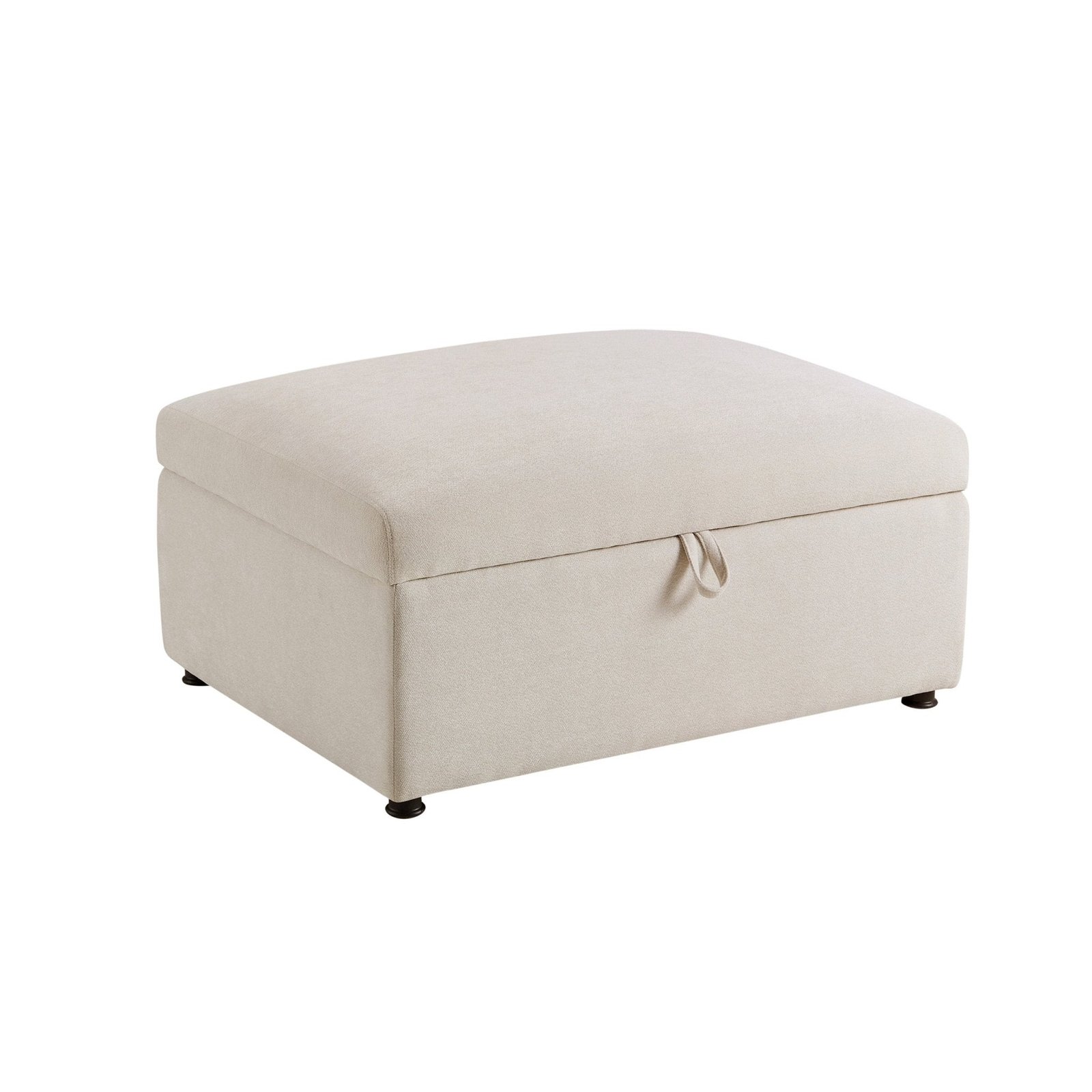 Clapham Storage Pouffe - Chenille Ivory