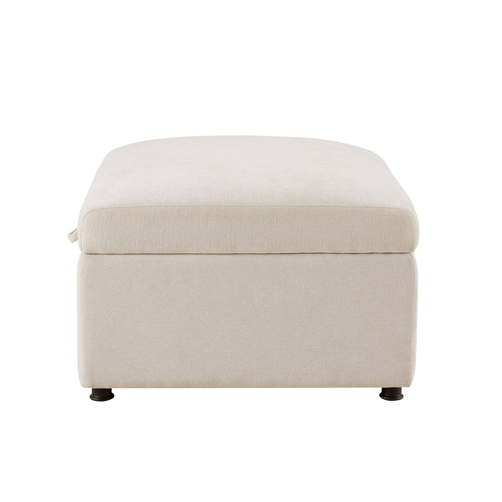 Clapham Storage Pouffe - Chenille Ivory