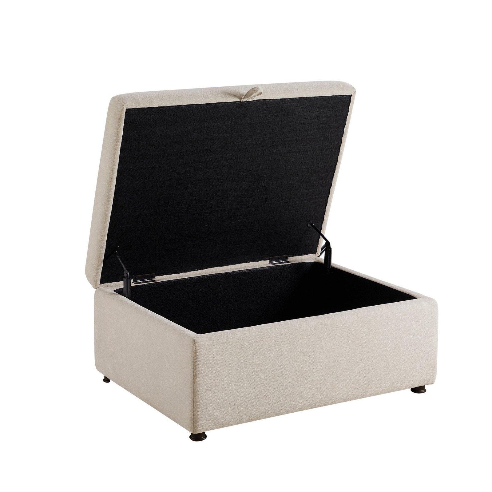 Clapham Storage Pouffe - Chenille Ivory