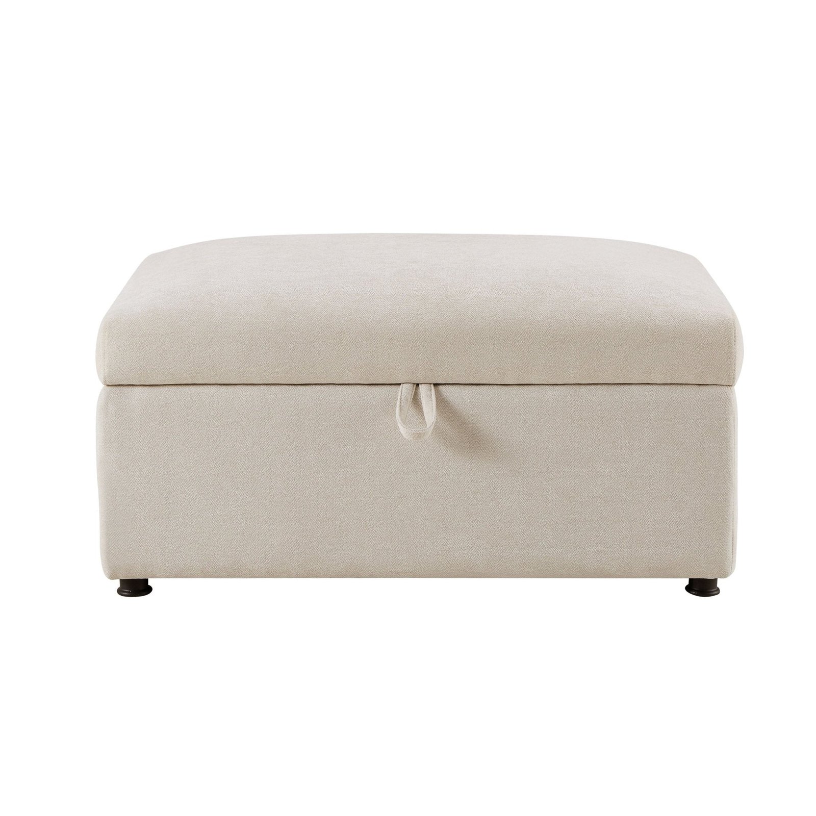 Clapham Storage Pouffe - Chenille Ivory